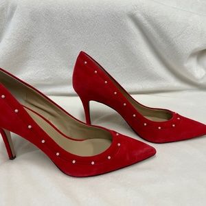 Ann Taylor Red Suede Heel